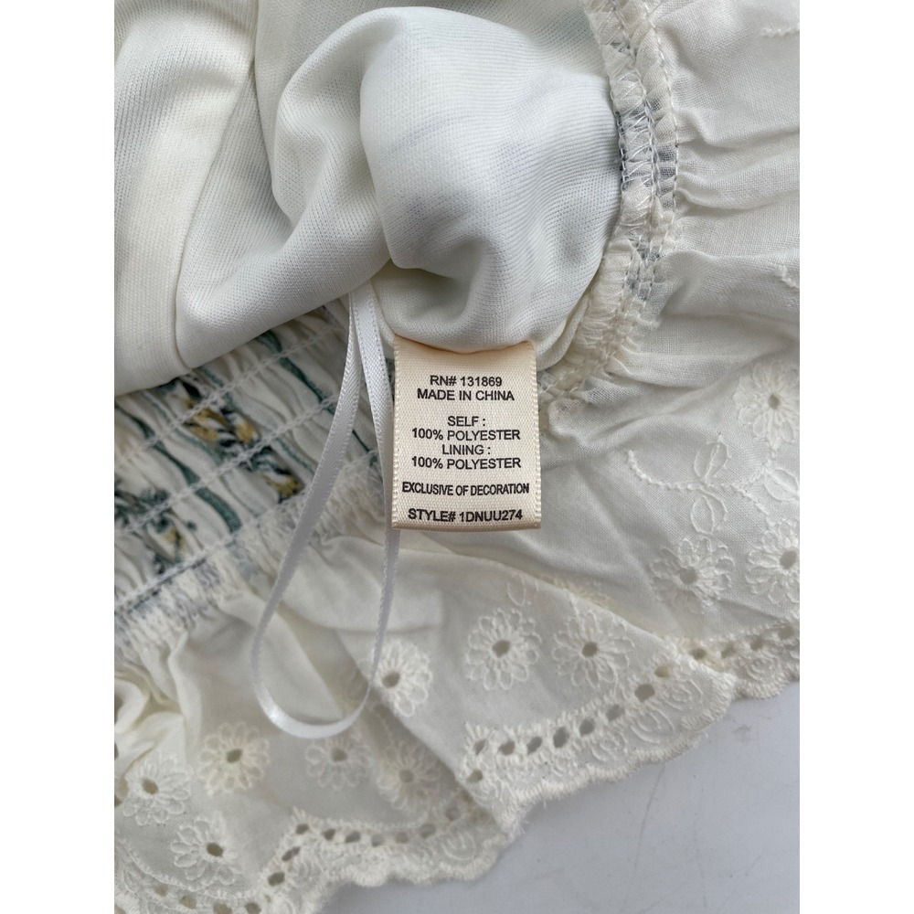 Camisole Top Womens XS White Floral Lace Cottage Country Western Kawaii Coquette - Picture 5 of 8